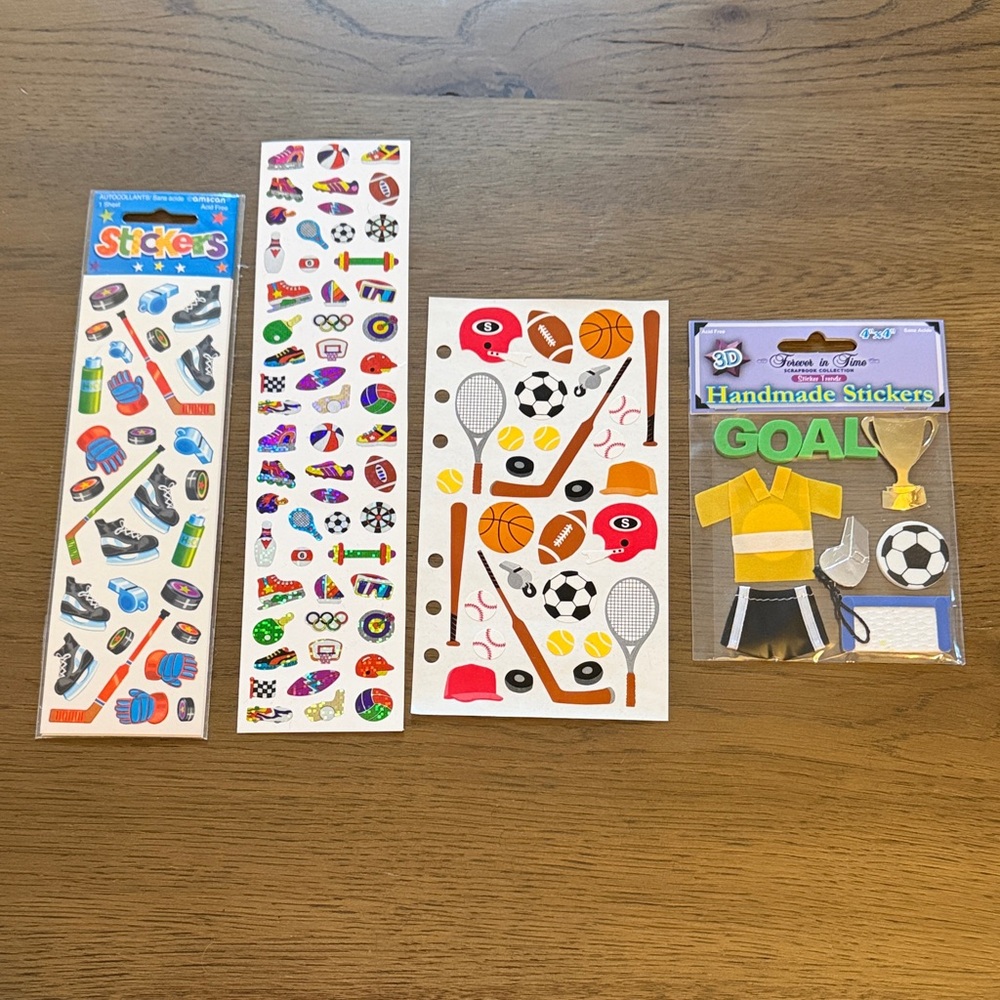 Vintage Sports Stickers Bundle Unopened